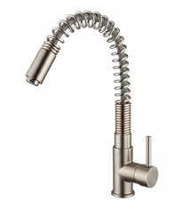 Robinet de cuisine miitigeur pour évier flexible inox 38 cm avec bec orientable