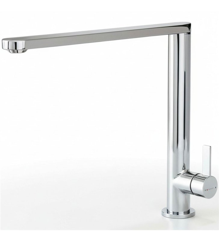 Robinet de cuisine mitigeur pour évier 26 cm chromé avec fixation rapide