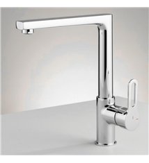 Robinet de cuisine mitigeur pour évier chromé 27 cm économie d’eau et bec mobile