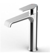 Robinet de salle de bain mitigeur haut pour vasque lavabo 24 cm chromé brillant