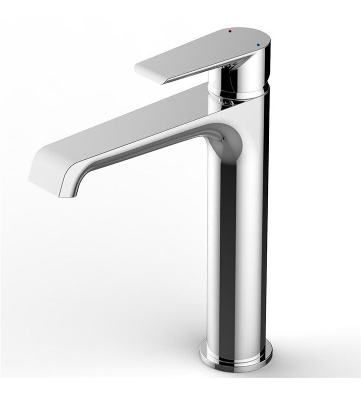 Robinet de lavabo mitigeur haut pour vasque 24 cm chromé brillant