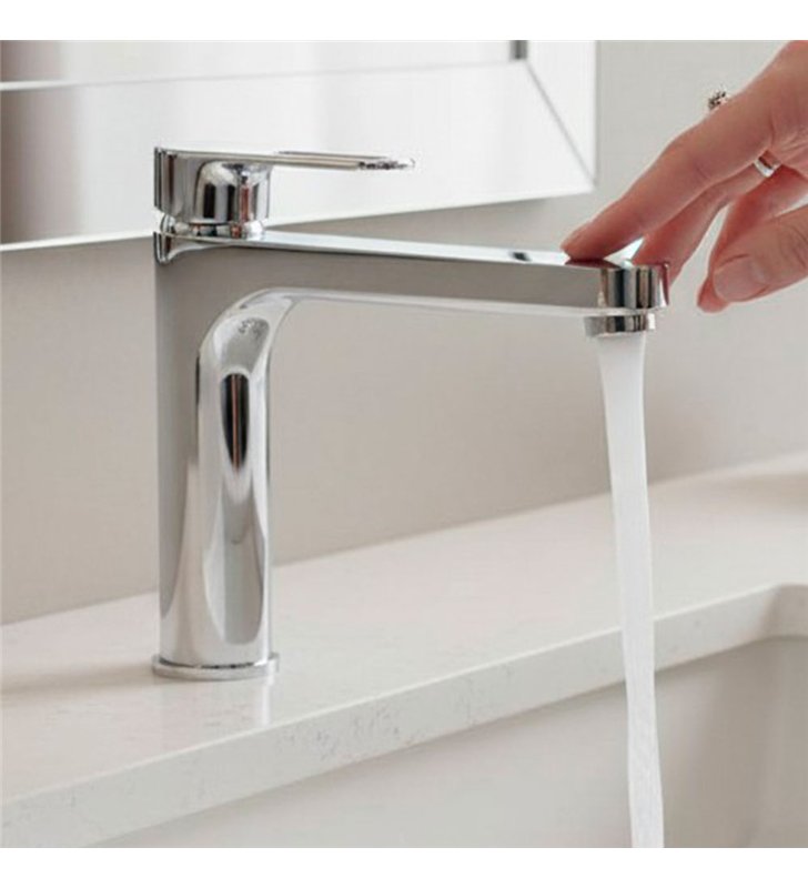 Robinet mitigeur pour lavabo 25 cm chromé avec économie d’eau ecosafe