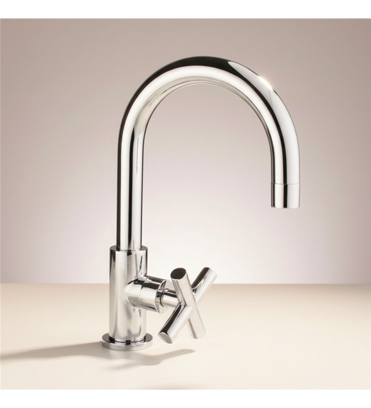 Robinet de lavabo lave-mains chromé design 24 cm ideal pour petits espaces