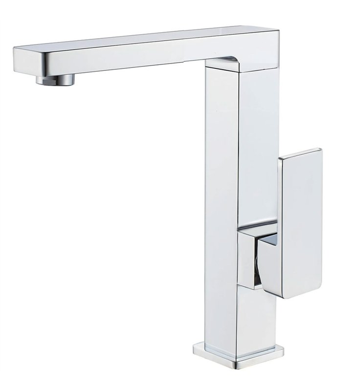 Robinet mitigeur pour lavabo 20 cm chromé avec bec rotatif
