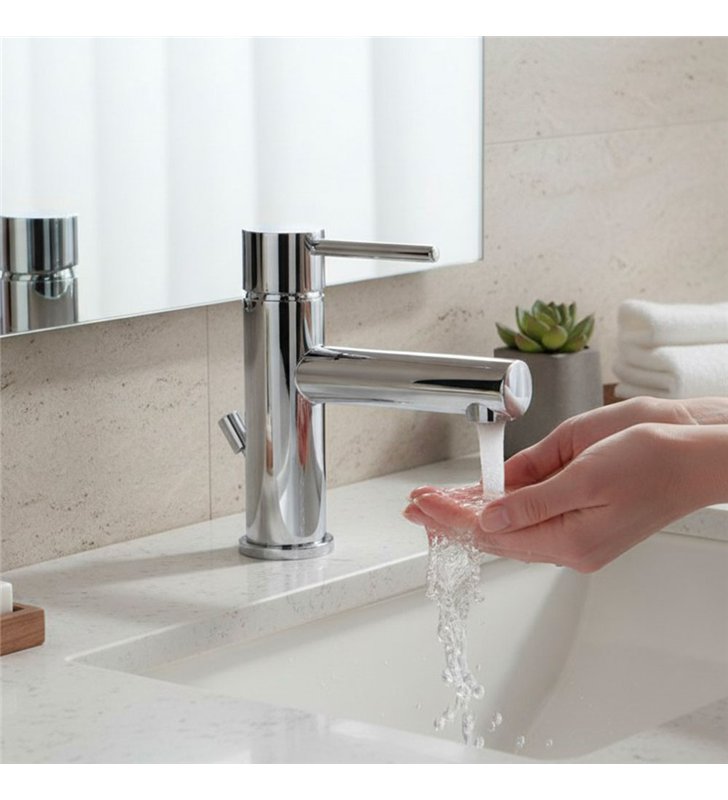 Robinet mitigeur pour lavabo 19 cm chromé avec aérateur anti-calcaire ecosafe