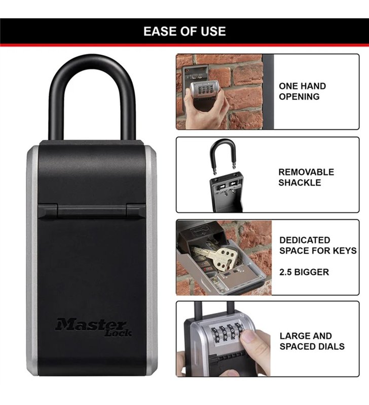 Boite à Clés Portable Master Lock Select Access 5480EURD – Arceau Détachable Format L
