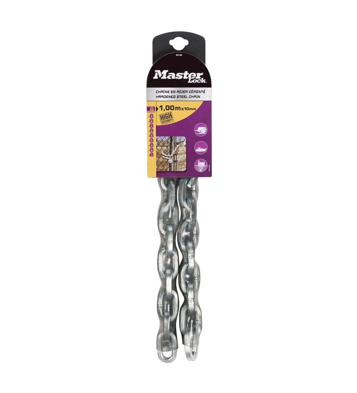 Chaine Antivol Master Lock 8019EURD – Acier Cemente 10mm, 1m