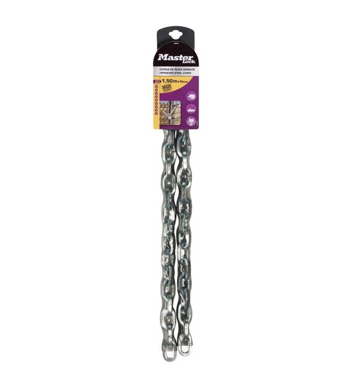 Chaine Antivol Master Lock 8020EURD – Acier Cemente 10mm, 1,5m, Niveau 10/10