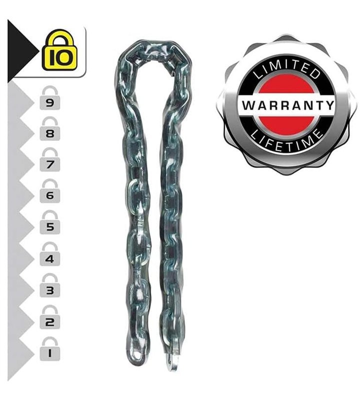 Chaine Antivol Master Lock 8020EURD – Acier Cemente 10mm, 1,5m, Niveau 10/10