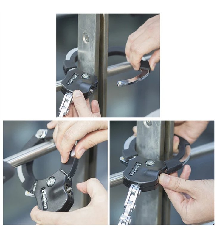 Menottes Antivol Master Lock 8290EURDPRO Street Cuff – Acier Lamine 55cm, Sold Secure Gold