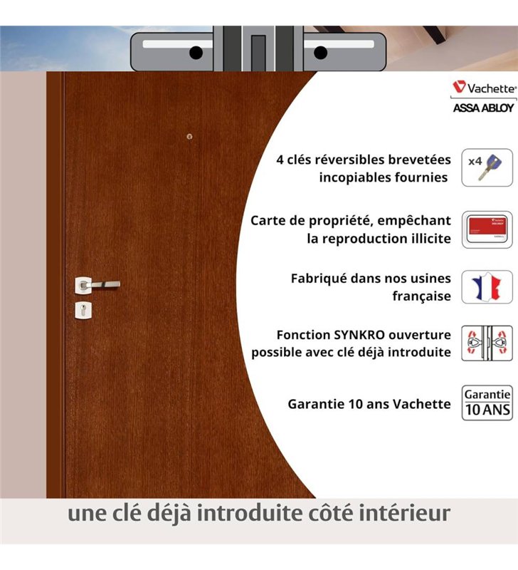 Cylindre de Haute Securite Vachette Radialis 32,5x42,5mm Double Entree