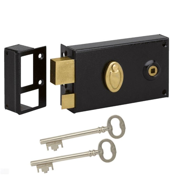 Serrure en Applique Bricard 1904 Horizontale Fouillot Gorges Reversible Porte d'Entree