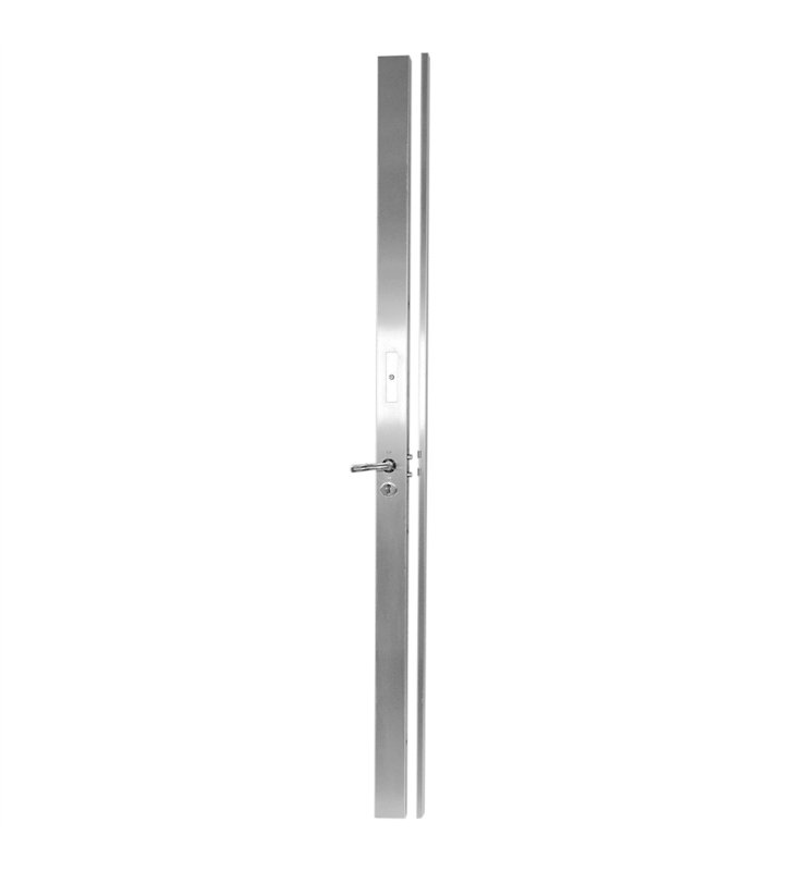 Serrure Electrique en Applique DOM Metalux banDOM 300 3 Points Inox Brossé Droite Tirant Motorisée