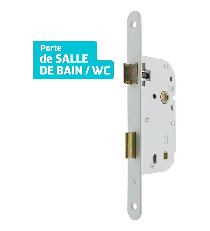 Serrure a Encastrer Bricard 2553 Condamnation Axe 50mm Salle de Bains WC Toilettes