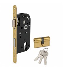 Serrure a Encastrer Bricard 2607 Cylindre Europeen Axe 50mm Tetiere Laitonnee Porte d\'Entree