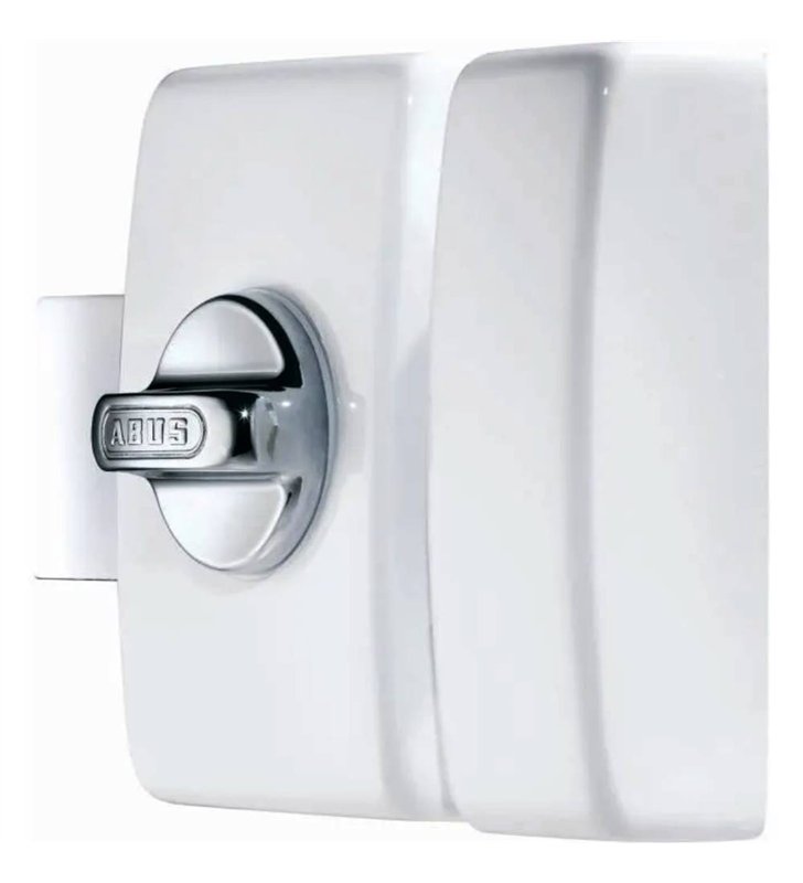 Verrou de Surete Abus V83 CB 40 – Bouton et Cylindre 40mm Blanc Vis Non Apparentes
