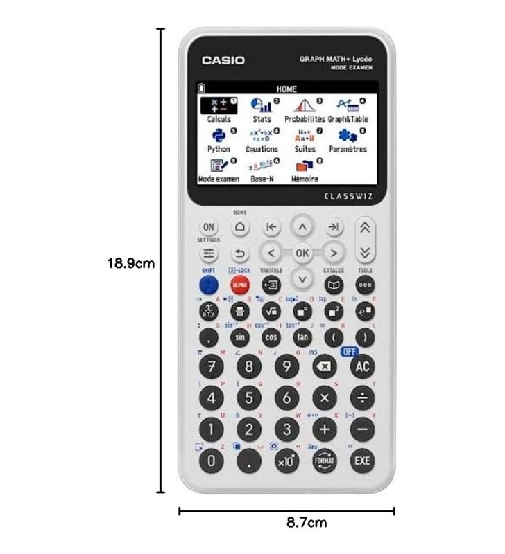 Casio Graph Math+ – Calculatrice Graphique Ecran Couleur Python Mode Examen – Autorisee Bac BTS