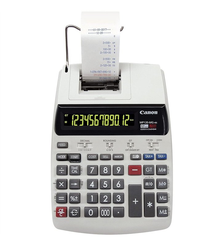 Canon MP120-MG-es – Calculatrice Imprimante Rouleau 12 Chiffres 2 Couleurs – TVA Remise Marge