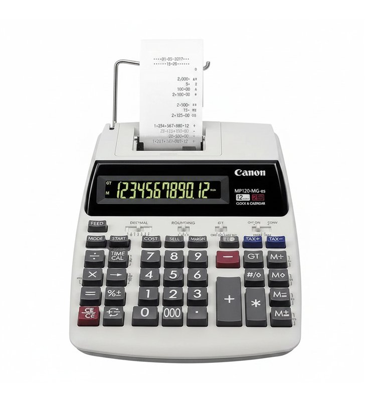 Canon MP120-MG-es – Calculatrice Imprimante Rouleau 12 Chiffres 2 Couleurs – TVA Remise Marge