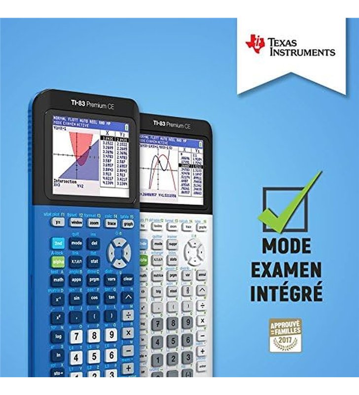 Texas Instruments TI-83 Premium CE – Calculatrice Graphique Ecran Couleur Python – Autorisee Bac