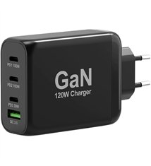 Port Connect 900107-EU – Chargeur Multi-Ports 120W USB-C USB-A Power Delivery – MacBook Surface