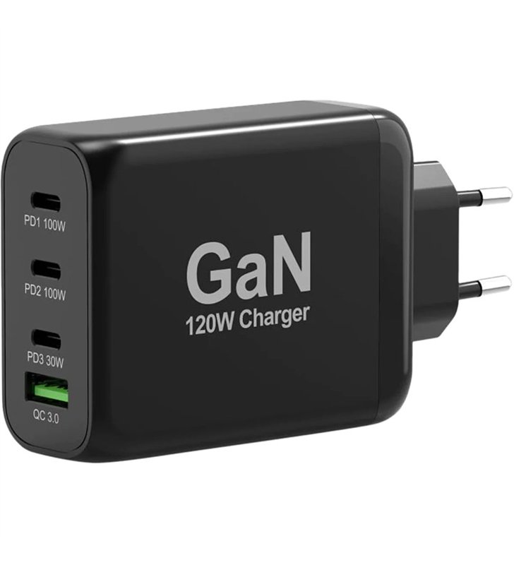 Port Connect 900107-EU – Chargeur Multi-Ports 120W USB-C USB-A Power Delivery – MacBook Surface