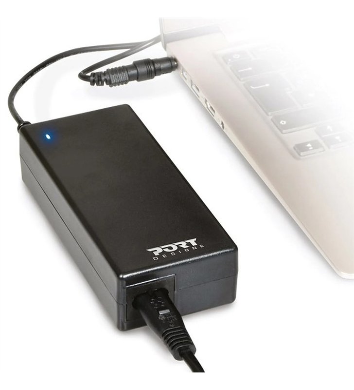 Port Connect 900007-DE – Chargeur Secteur 90W Compatible PC Portables Dell – Universel 100-240V