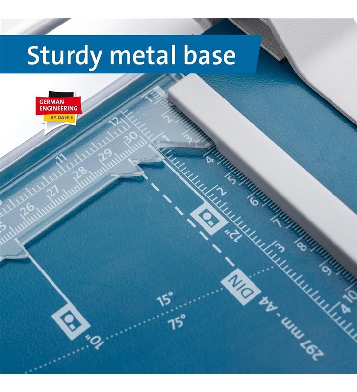 Dahle 507 – Rogneuse Rails Aluminium A4 – 10 Feuilles – Lame Interchangeable – Photo Creation