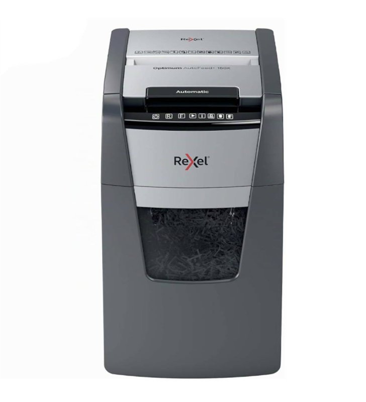 Rexel Optimum AutoFeed+ 150M 2020150XEU – Destructeur de documents Auto 150F – Corbeille 44L