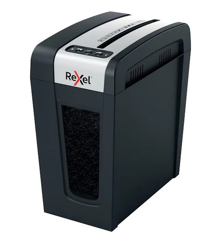 Rexel Secure MC4 SL – Destructeurde documents Silencieux Micro-Coupe P-5 – 4 Feuilles – Corbeille 10L