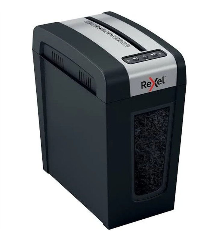 Rexel Secure MC4 SL – Destructeurde documents Silencieux Micro-Coupe P-5 – 4 Feuilles – Corbeille 10L