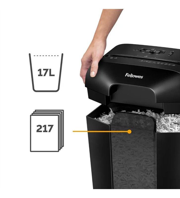Fellowes PowerShred LX50 CRC44060 – Destructeur de documentsCroise P-4 – 9 Feuilles – SafeSense RGPD