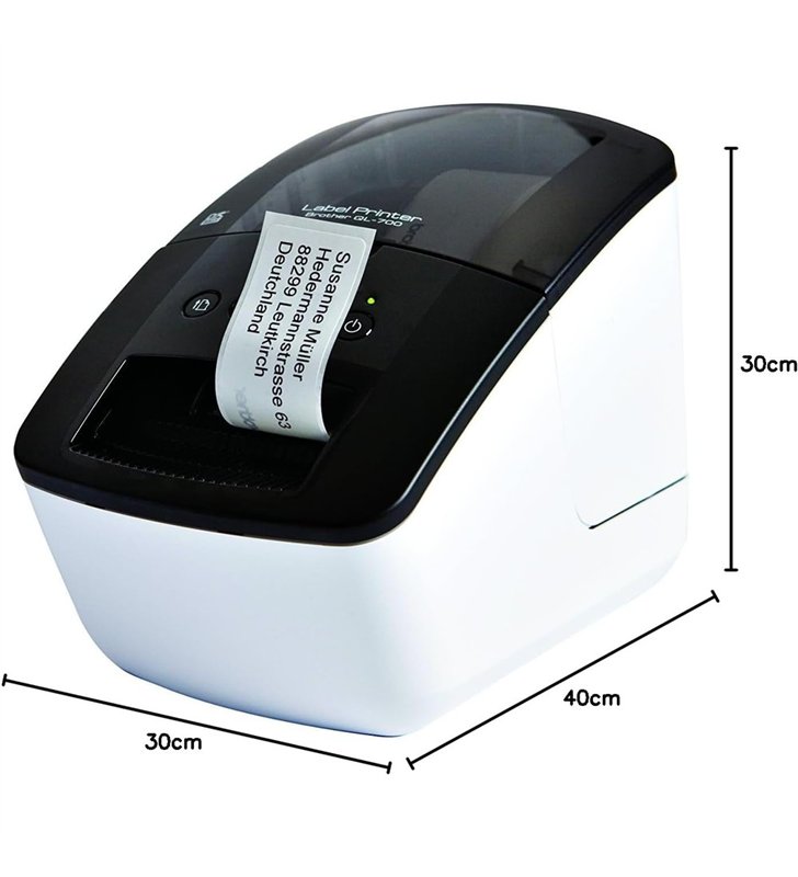 Brother QL-700 – Imprimante Etiquettes Thermique USB – 150mm/sec 300 dpi – Sans Encre ni Ruban