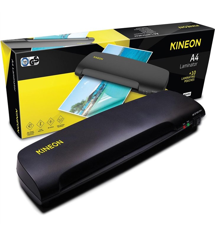Kineon 900953 – Plastifieuse Thermique A4 – Pochettes 60-125 Microns – Anti-Bourrage Arret Auto