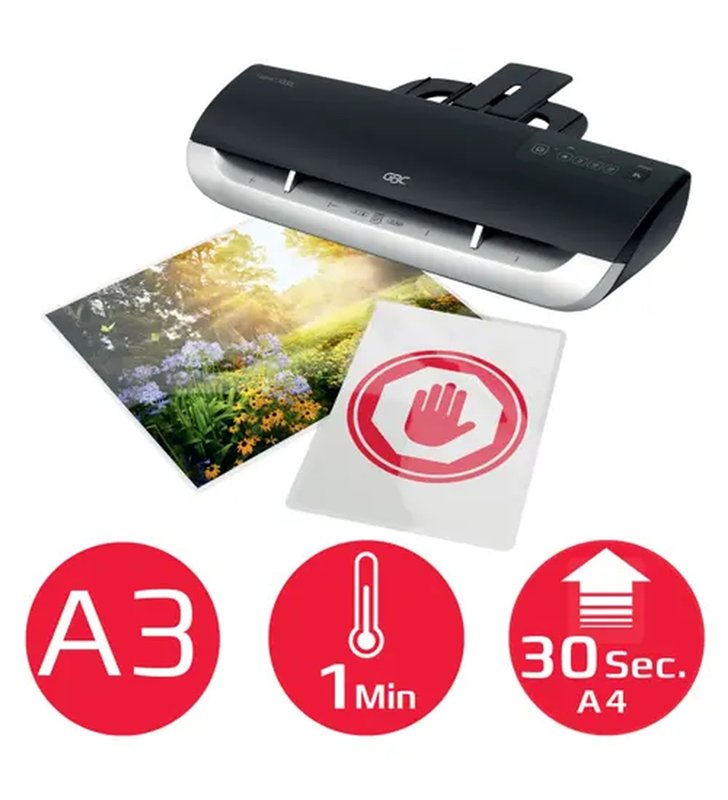GBC Fusion 3000L – Plastifieuse Thermique A3 – Chauffe 1 Min 30 sec/Doc – 75-125 Microns
