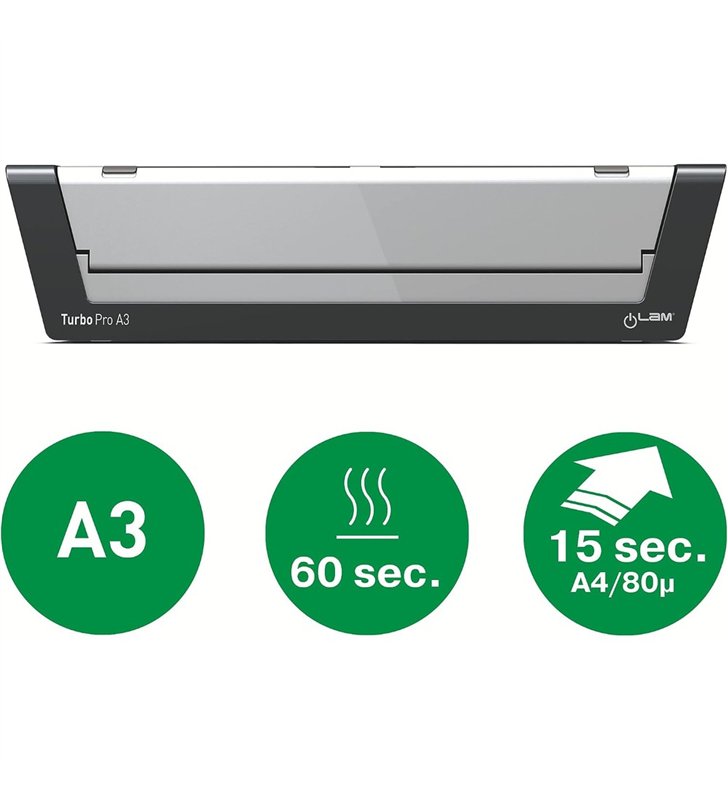 Leitz iLAM Touch Turbo Pro A3 7519-00-00 – Plastifieuse Pro Haute Vitesse Ecran Tactile A3