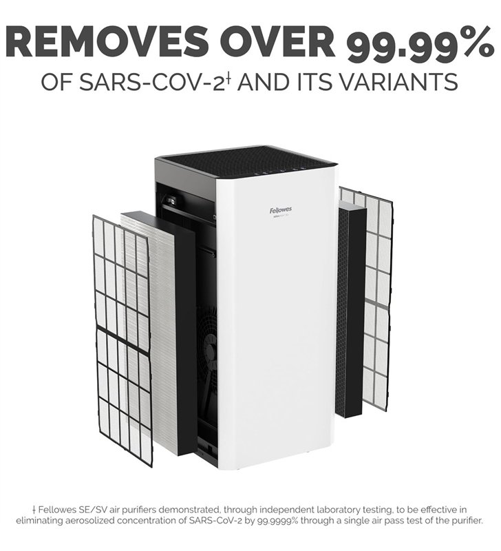 Fellowes AeraMax SV 9799501 – Purificateur d'Air HEPA H13 Bureau – Capteur PM2.5 – Garanti 3 Ans