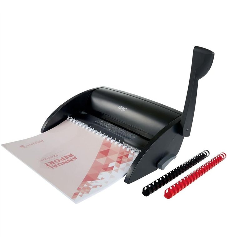 GBC CombBind C100 4401843 – Relieuse Manuelle Peigne Plastique A4 – 12 Feuilles – 21 Trous
