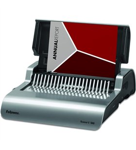 Fellowes Quasar-E 500 56209 – Relieuse Electrique Peigne A4 – 25 Feuilles/Passe – 500 Feuilles