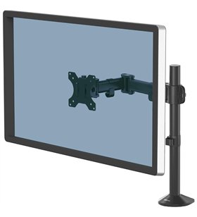 Fellowes Reflex 85025 – Bras Ecran Simple 30 Pouces – Acier – VESA 75/100 – Gestion Cables