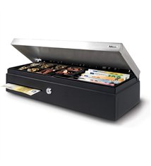 Safescan SD-4617S – Tiroir-Caisse Abattant Compact 460x170mm – Acier – RJ-12 – 6 Billets 8 Pieces