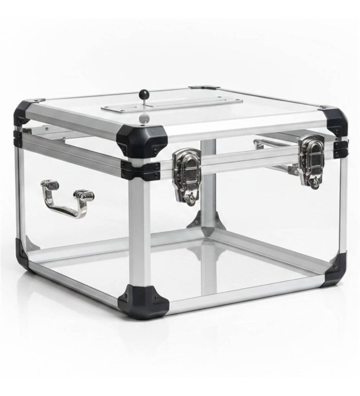 Urne Electorale Officielle VISO URNOF600 – 600 Bulletins Compteur PMMA 2 Cadenas
